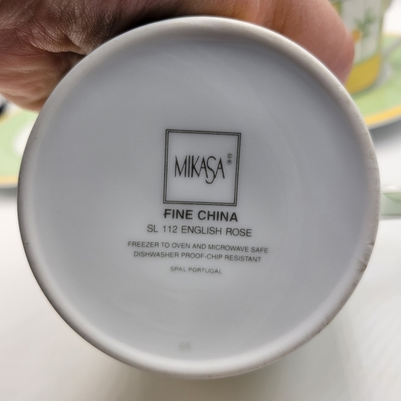 Mikasa English Rose (Porcelain) SL112 - 2 1/2" Flat Cup & Saucer - set of 2 - Picture 3 of 6